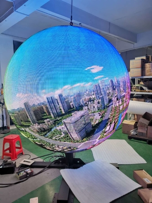 tela de exposição comercial do diodo emissor de luz 3D 360 globo interno da esfera da cor completa P2.5 P3 do grau