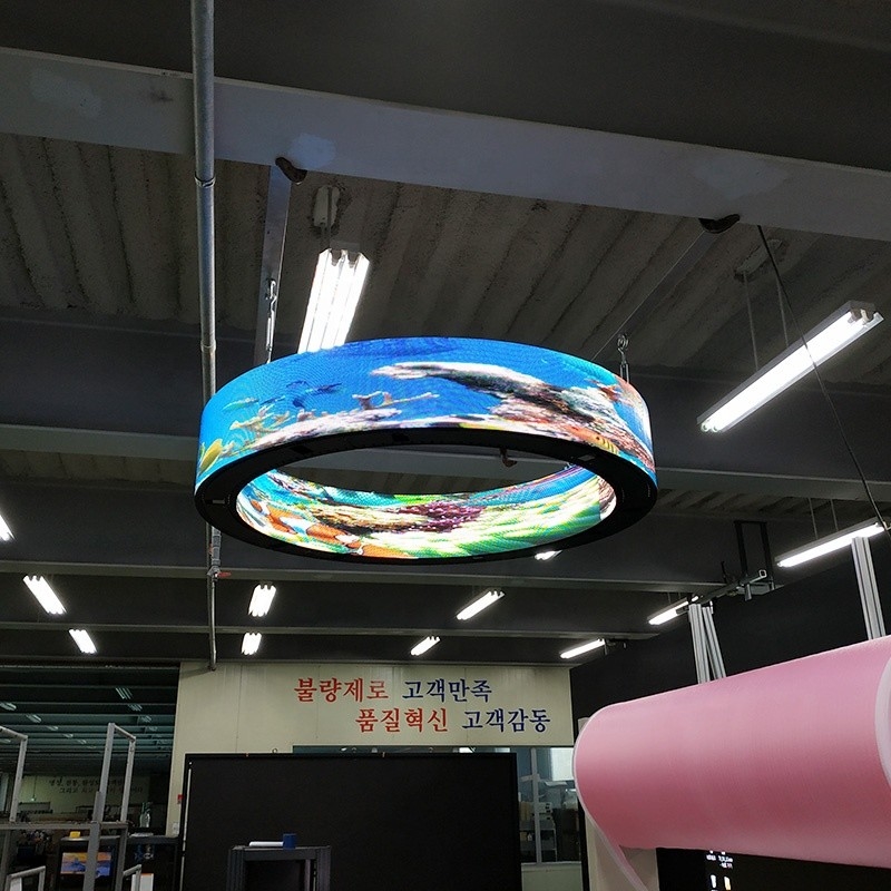 Tela de exposição comercial curvada 1.5mm flexível do diodo emissor de luz para Art Museum